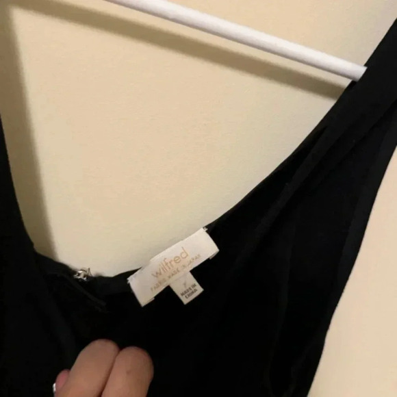 NWOT Aritzia Wilfred Free Black Popme Vegan Leather Dress Size 2 - Picture 6 of 7